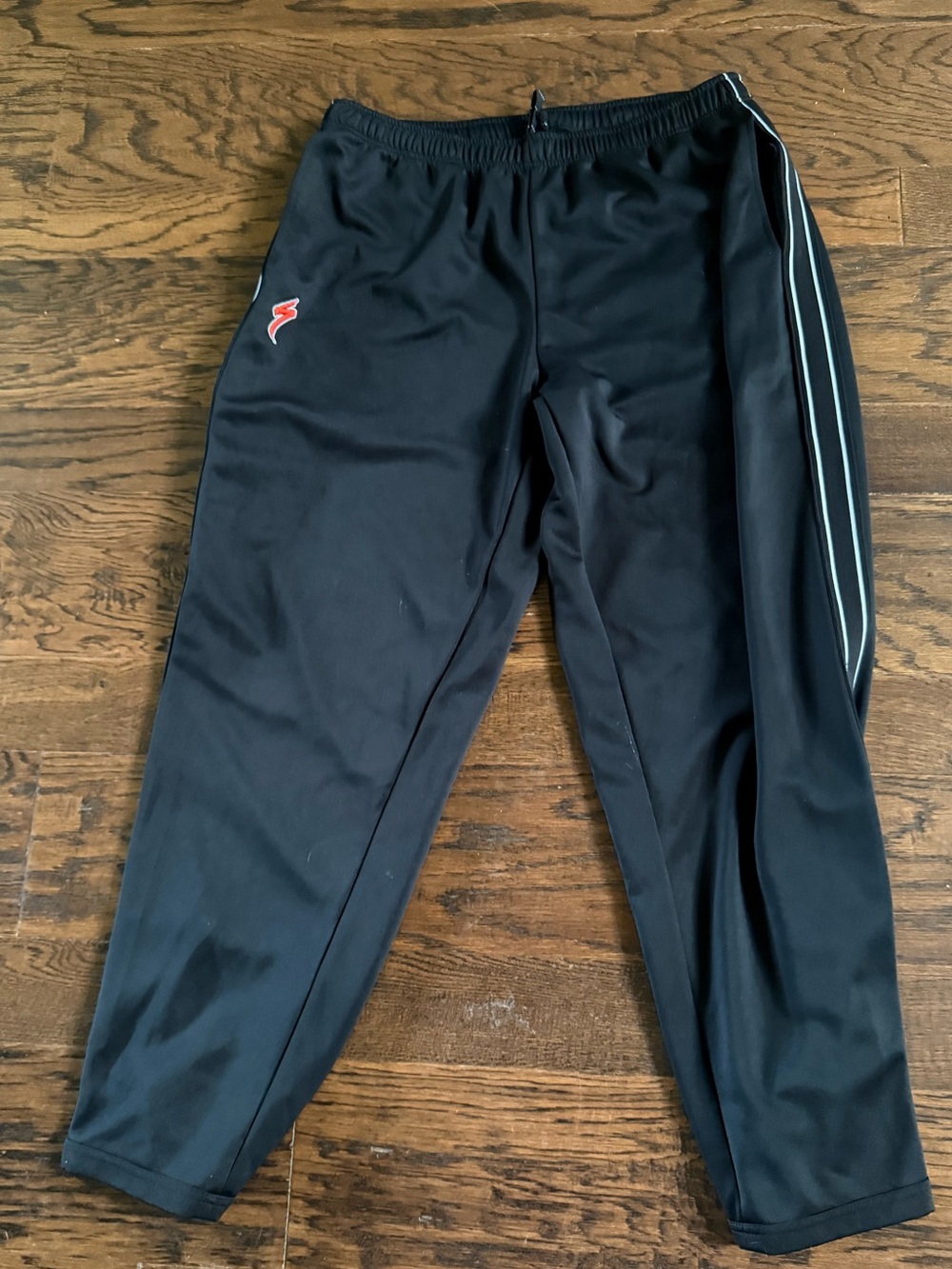 Specialized men’s Black Athletic Track Pants  Side Stripe thick size XL